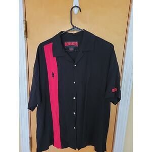 Beefeater Gin Bowling Shirt Men's Size L Black & Red